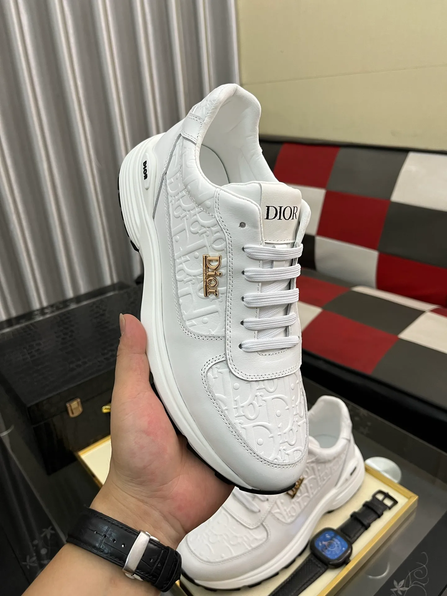 Men's Men's Shoes 💰440⌚️⌚️《DIOR*》The latest and most popular casual shoes, top brand [seduce] luxury~purchasing agent, top~quality. [Strong] The upper is made of imported breathable cowhide with woven material ➕ breathable sheepskin feet (•) and fine workmanship. Original stylish and stylish soft rubber wear-resistant and non-slip outsole, light and comfortable on the foot, size: 38-443️⃣colors available